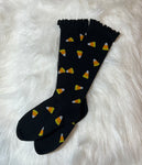 RTS Candy corn lace top socks  4-6 years