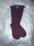 RTS purple fancy lace top socks  4-6 years