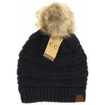 Fur Pom Beanies - Adult Size